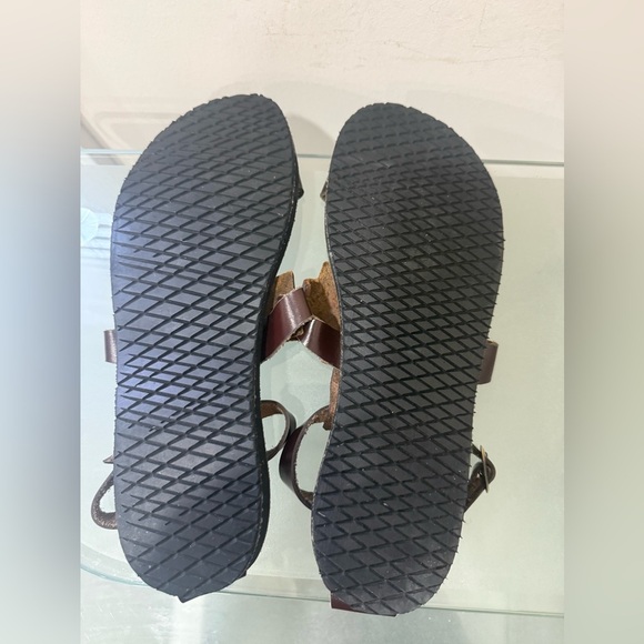 Hand Made Leather Sandals Fits Women's US 8,5-9 Measurement In Photo - Picture 4 of 9